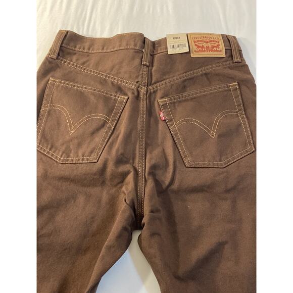 Levi’s Women’s Ribcage Straight Ankle Brown Jeans 30X27 NWT - Picture 8 of 10